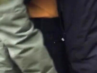 Blonde in the Forest Fucks Standing up with a Stranger on Camera