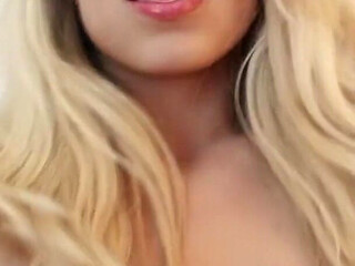 POVPERV - Young blonde Britney Young in pantyhose cock teasing handjob!