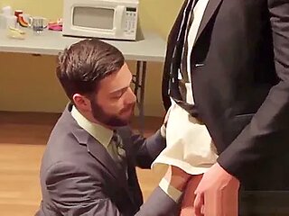 Officestud Gives Up His Ass To Stressed Colleague