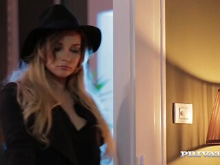 Euro babe Anna Polina plays a sexy spy and gets anal sex