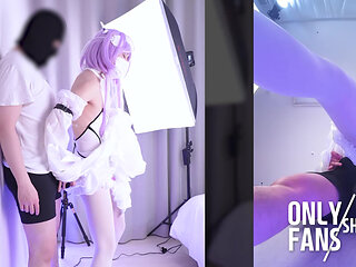 NIKKE Liberalio Cosplay blowjob, Deepthroat assjob Hentai Shemale Asian Femboy trans p3