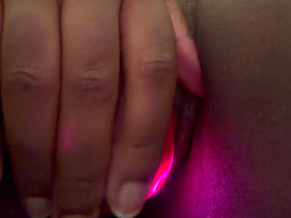 Young Hot Ebony using Vibrators