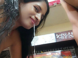 Desi College Girl Blowjob MMS  Hindi Audio, Cum in Mouth