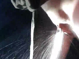 Squirt in the dark on parking lot