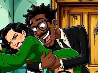 Slut Wife Fucked in Dirty Public Toilet. Cartoon