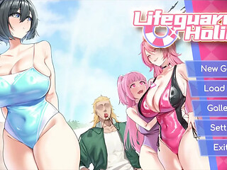 Hentai Game  Minami and Kagura FFM Hentai Gallery Sex Scene 8 - Lifeguard Holic