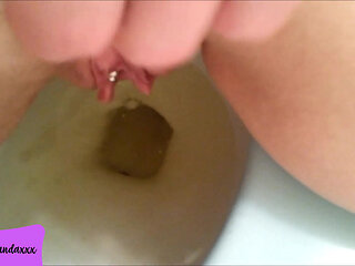 My Shaved Pierced Pussy Peeing