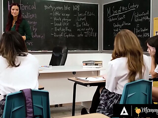 MOMMYS GIRL - Naughty Kimmy Kimm &amp_ Her Besties Caught In Detention By Hot Teacher Jayden Cole