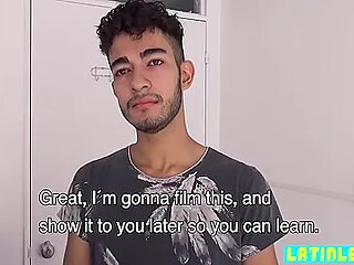 Hot Straight Latin Gags On Enormous Pecker