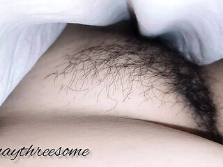 Filipina Desi hairy pussy close-up check before sex - Naanya hot homemade video