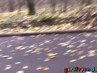 Raven's Steamy Lesbo Action on a Woodland Walk