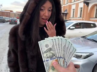 Beautiful stranger captivates with public passionate sultry ecstasy reward