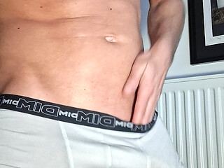 Watch me jerk off in my boxers