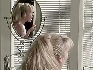Hot tight blonde gives head, takes a hard cock and big cumshot on the bed