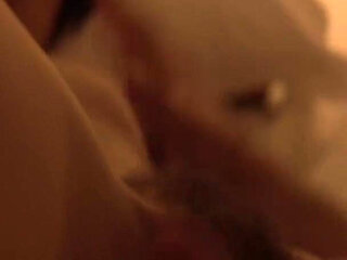 Short hairy brunette is bouncing on her lover's hard cock