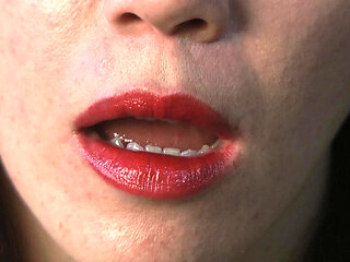 Brick Lipstick on the Couch