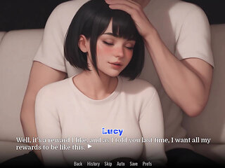 Obsessed Lucy #4, She Uses Her Feet, Animated Cute Roommate Porn Game