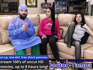 Dr Tampa Gives Alix Avery a Spreading Exam with Wand Vibrator