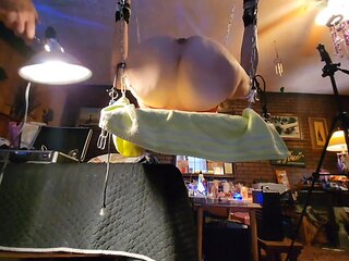 Tied MILF Gets Ass Pumped and Face, Ass and Pussy Fucked
