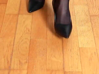 High Heels on Wooden Floor - Sharp Heel Clicks & Slow Walking Asmr
