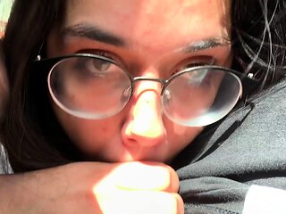 Mature brunette amateur giving a great POV blowjob
