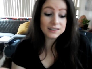 Cute curly brunette solo webcam masturbation