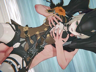 girls' Frontline 2 Exilium Sextans Checkmate and Mind Erase (bound T-doll & Hardcore POV 3D Hentai) (4k60fps)