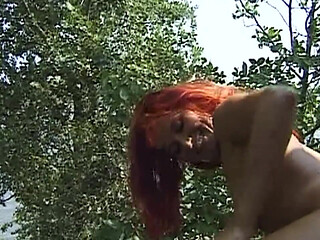 Mature Redhead Stretched Wide in Outdoor Anal Fisting Frenzy