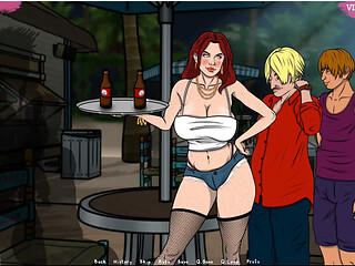 Lust Town - Gameplay - Roleplay - Amanda Works in Bar and Gets Exposed Herself