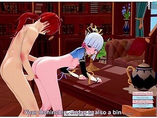 3d/anime/hentai, Genshin Impact: Kamisato Ayaka Loves When Diluc Fucks Her Hard !!