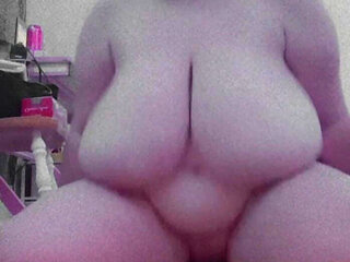 Smoking a Cig and Riding Tit Bouncing