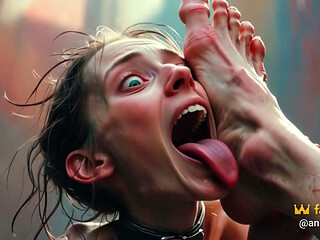 Thin Girl Obsessed with Fat Feet - Licking Huge Soft Soles