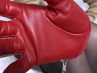 Intense Sniffing of My Red Leather Gloves, Lady Victoria Valente