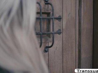 TS Aubrey loves when a guy fucks her ass