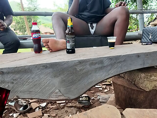 Found a slut milf at a village gathering... she kept flashing her panties to the village elders