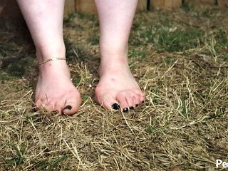 Little Miss Rya Barefoot in the Grass