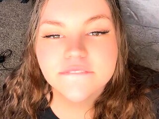 Big tit brunette sucks a big cock blowjob POV