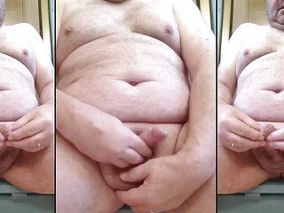 Jerking off and cumshot in the bathroom 14 (3 angles)