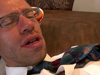 Tristan Jaxx Pounds Tyr Alexanders Ass on the Table in Deep-Throat Positions