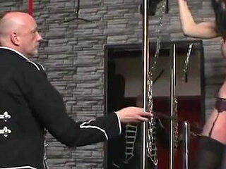Stretching whipping humiliating