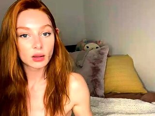 amateur teen multitasking with toys