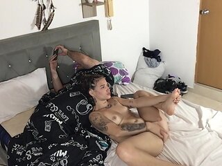 I Give My Boyfriends Cock A Blowjob And Masturbate
