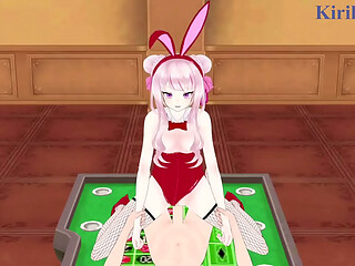 Tanaka Hime (Bunny Girl) and Suzuki Hina (Bunny Girl) intense sex. - HIMEHINA VTuber Hentai