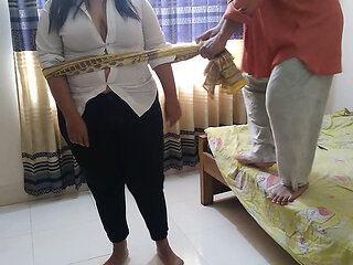 Indian Young 18+ Lady Boss Fucked by Office Assistant with Her Hands Tied - Rough Anal Fuck & Cum