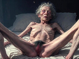 Horny 90 Year Old Skinny Granny Masturbates Her Hairy Wet Pussy - Frail Solo Play