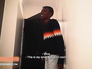 I hit record and these amateur BIG TITS EBONY LESBIANS went straight into fucking on camera