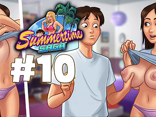 My stepsister charges me for touching her tits (Summertime Saga #10) - Jazziuu