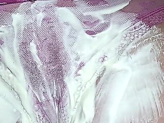 Fetish Cream in Pantyhose and Panties Masturbation Cream