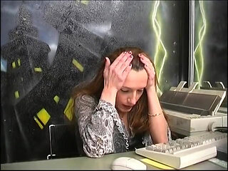 Horny ginger MILF gets ass and pussy fucked