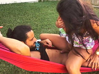 Sexy Latina Wife Jolla Pr Gets Her Wet Pussy Licked Outdoors on a Hammock